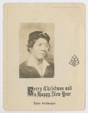 [Photograph of Mrs. Essie Anderson in Christmas Card]