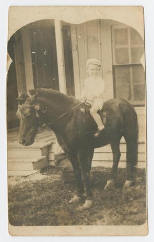 [Photograph of Dewey Eugene McWhirter on Pony]