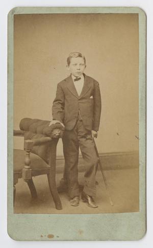[Photograph of Unidentified Boy with Cane]