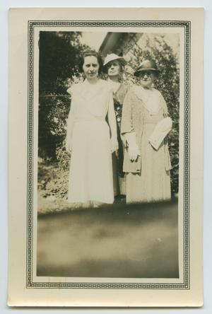 Primary view of object titled '[Photograph of Three Women]'.