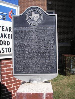 [Texas Historical Commission Marker: St. James Methodist Church]