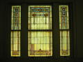 Primary view of [Photograph of Stained Glass Windows in St. John's Methodist Church]