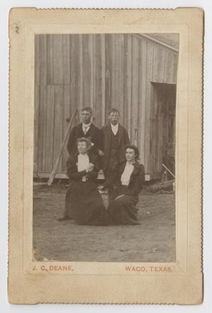 [Photograph of Men and Women in Front of Barn]