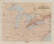 Thumbnail image of item number 1 in: 'Sectional Map indicating main Automobile Roads between Canada and United States (Great Lakes Sheet).'.