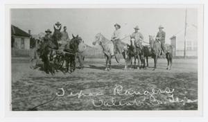 Primary view of object titled '[Photograph of Texas Rangers in Valentine, Texas]'.