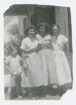 [Photograph of Gene Drake and His Aunts]