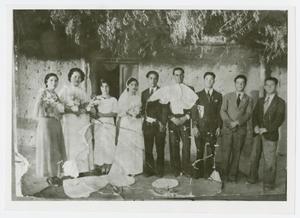 Primary view of object titled '[Photograph of the Wedding of Pilar Dominguez and Hijinio Roman]'.