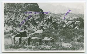 [Photograph of Wagon Train in Pinto Canyon]