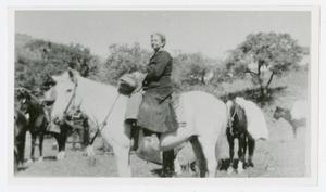 [Photograph of Dora Wilson Riding a Horse]