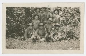 Primary view of object titled '[Photograph of a Group of Soldiers in France]'.