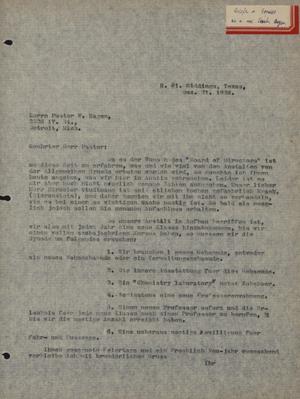 Primary view of object titled '[Letter from Concordia College Board of Control to William Hagen, December 31, 1928]'.