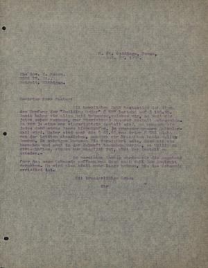 Primary view of [Letter from Concordia College Board of Control to William Hagen, October 22, 1929]