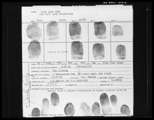 Fingerprint Card: Jack Leon Ruby