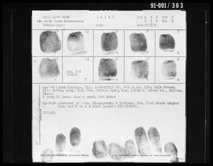 Fingerprint Card: Jack Leon Ruby