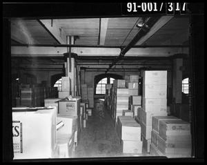 Primary view of object titled 'Boxes in the Texas School Book Depository [Negative #2]'.