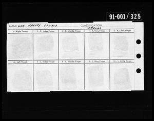 Fingerprint Card: Lee Harvey Oswald