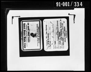 U.S.M.C. Card and Dallas Public Library Card