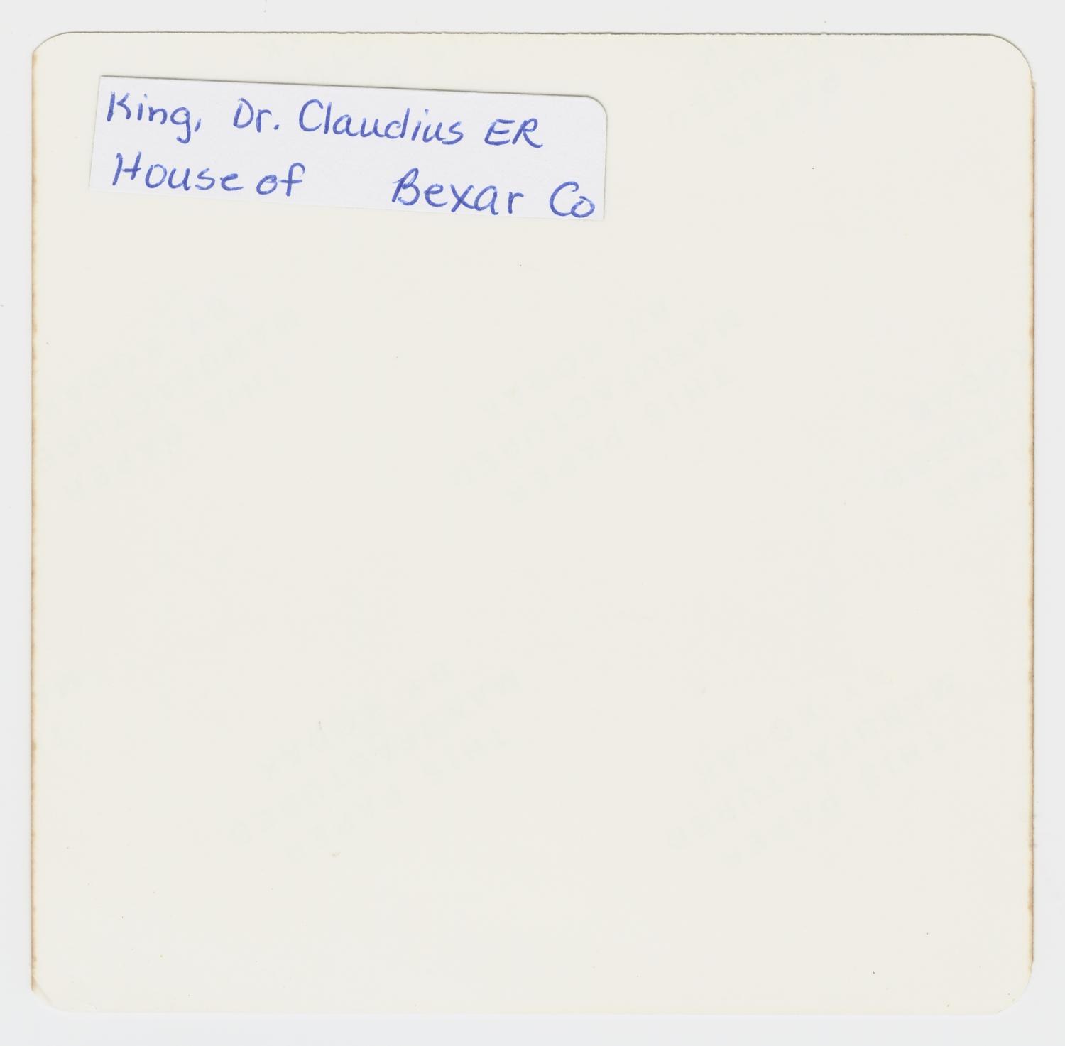 [Dr. Claudius E. R. King House Photograph #4]
                                                
                                                    [Sequence #]: 2 of 4
                                                
