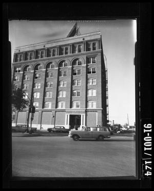 Primary view of object titled 'Texas School Book Depository Exterior [Negative]'.