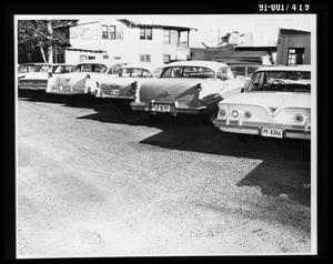 [Row of Cars in Parking Lot [Print]]