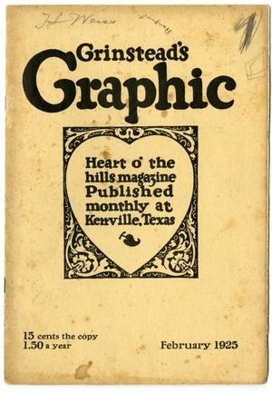 Primary view of object titled 'Grinstead's Graphic, Volume 5, Number 2, February 1925'.