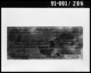 Receipt Removed from Oswald's Home
