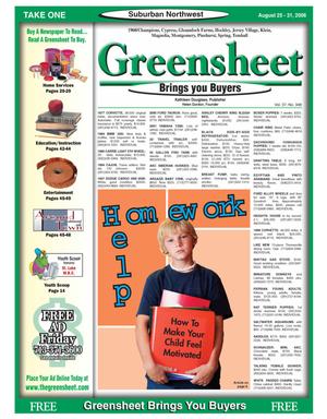Primary view of object titled 'Greensheet (Houston, Tex.), Vol. 37, No. 348, Ed. 1 Friday, August 25, 2006'.