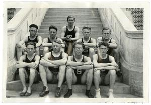 Schreiner Athletic Team on the Steps of the Administration Building, 1930s