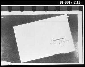 Handwritten Document Removed from Oswald's Home