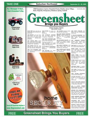 Primary view of object titled 'Greensheet (Houston, Tex.), Vol. 36, No. 396, Ed. 1 Friday, September 23, 2005'.