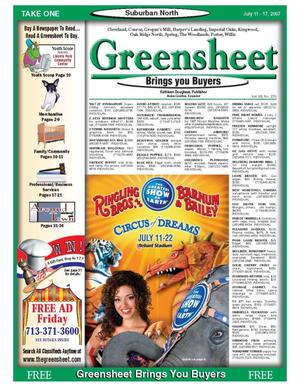 Greensheet (Houston, Tex.), Vol. 38, No. 270, Ed. 1 Wednesday, July 11, 2007