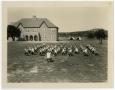 Thumbnail image of item number 1 in: '1923-'24 Group Training Exercises in the Quad with Dog'.