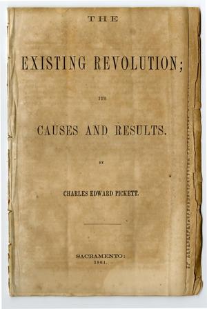 Primary view of object titled 'The existing revolution; its causes and results.'.