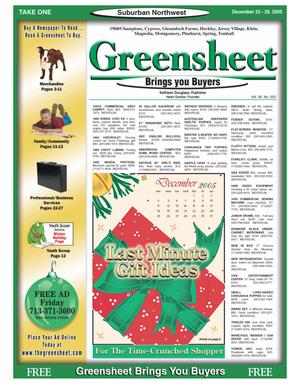 Greensheet (Houston, Tex.), Vol. 36, No. 552, Ed. 1 Friday, December 23, 2005