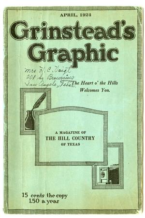 Primary view of object titled 'Grinstead's Graphic, Volume 4, Number 4, April 1924'.