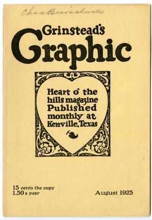Primary view of object titled 'Grinstead's Graphic, Volume 5, Number 8, August 1925'.