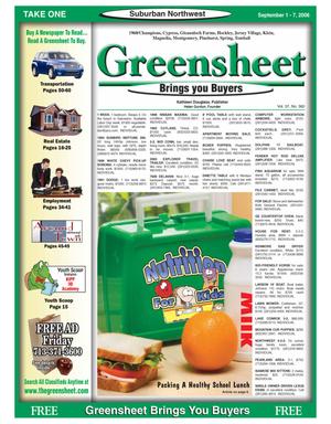 Greensheet (Houston, Tex.), Vol. 37, No. 360, Ed. 1 Friday, September 1, 2006