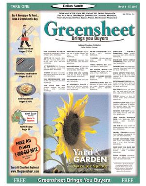 Greensheet (Dallas, Tex.), Vol. 28, No. 314, Ed. 1 Wednesday, March 9, 2005