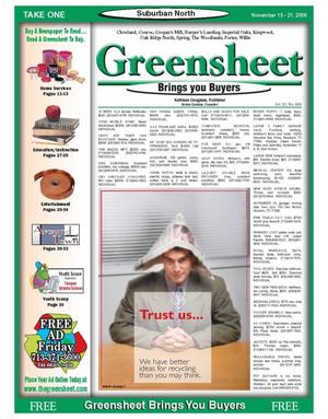 Greensheet (Houston, Tex.), Vol. 37, No. 486, Ed. 1 Wednesday, November 15, 2006
