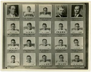 1930 Schreiner Institute Photos of Football Team Members and Coaches