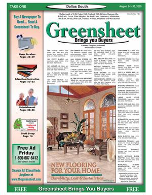 Greensheet (Dallas, Tex.), Vol. 29, No. 135, Ed. 1 Wednesday, August 24, 2005