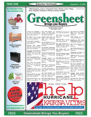 Greensheet (Houston, Tex.), Vol. 36, No. 372, Ed. 1 Friday, September 9, 2005