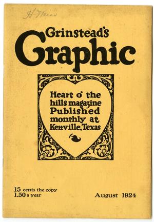 Primary view of object titled 'Grinstead's Graphic, Volume 4, Number 8, August 1924'.