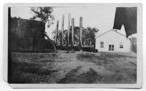 Primary view of object titled 'Gulf Oil Company Building and Tank'.