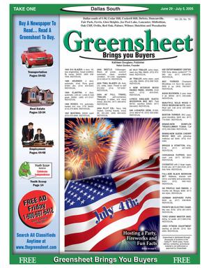 Greensheet (Dallas, Tex.), Vol. 29, No. 79, Ed. 1 Wednesday, June 29, 2005