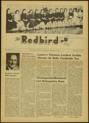 The Redbird (Beaumont, Tex.), Vol. 7, No. 17, Ed. 1 Friday, February 14, 1958