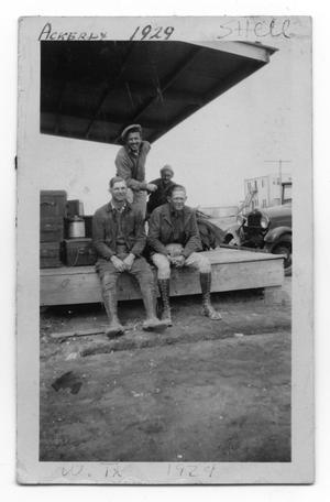 Shell Oil Workers on Porch