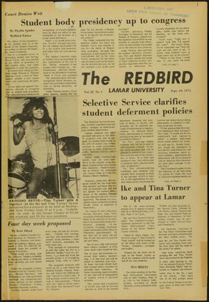 The Redbird (Beaumont, Tex.), Vol. 22, No. 1, Ed. 1 Friday, September 10, 1971