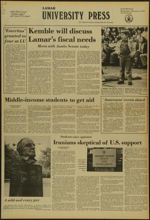 Lamar University Press (Beaumont, Tex.), Vol. 29, No. 33, Ed. 1 Wednesday, February 14, 1979
