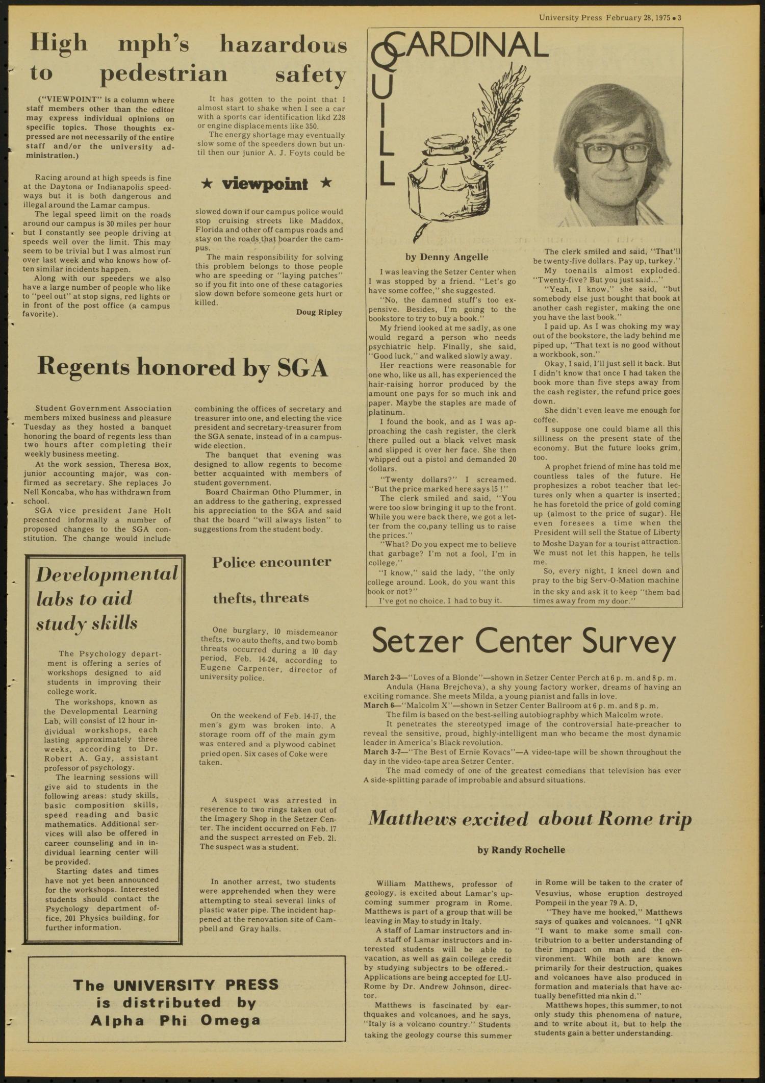 The University Press (Beaumont, Tex.), Vol. 25, No. 14, Ed. 1 Friday, February 28, 1975
                                                
                                                    [Sequence #]: 3 of 12
                                                